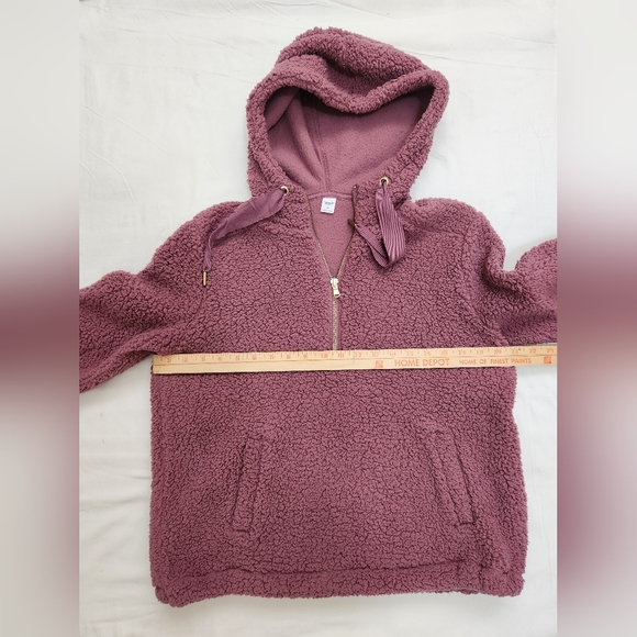 Cozy Sherpa Sweatshirt Hoodie/  Perfect Winter Hoodie - Picture 6 of 7